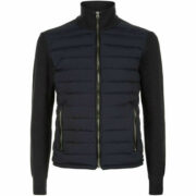 bonds puffer jacket in black and blue color