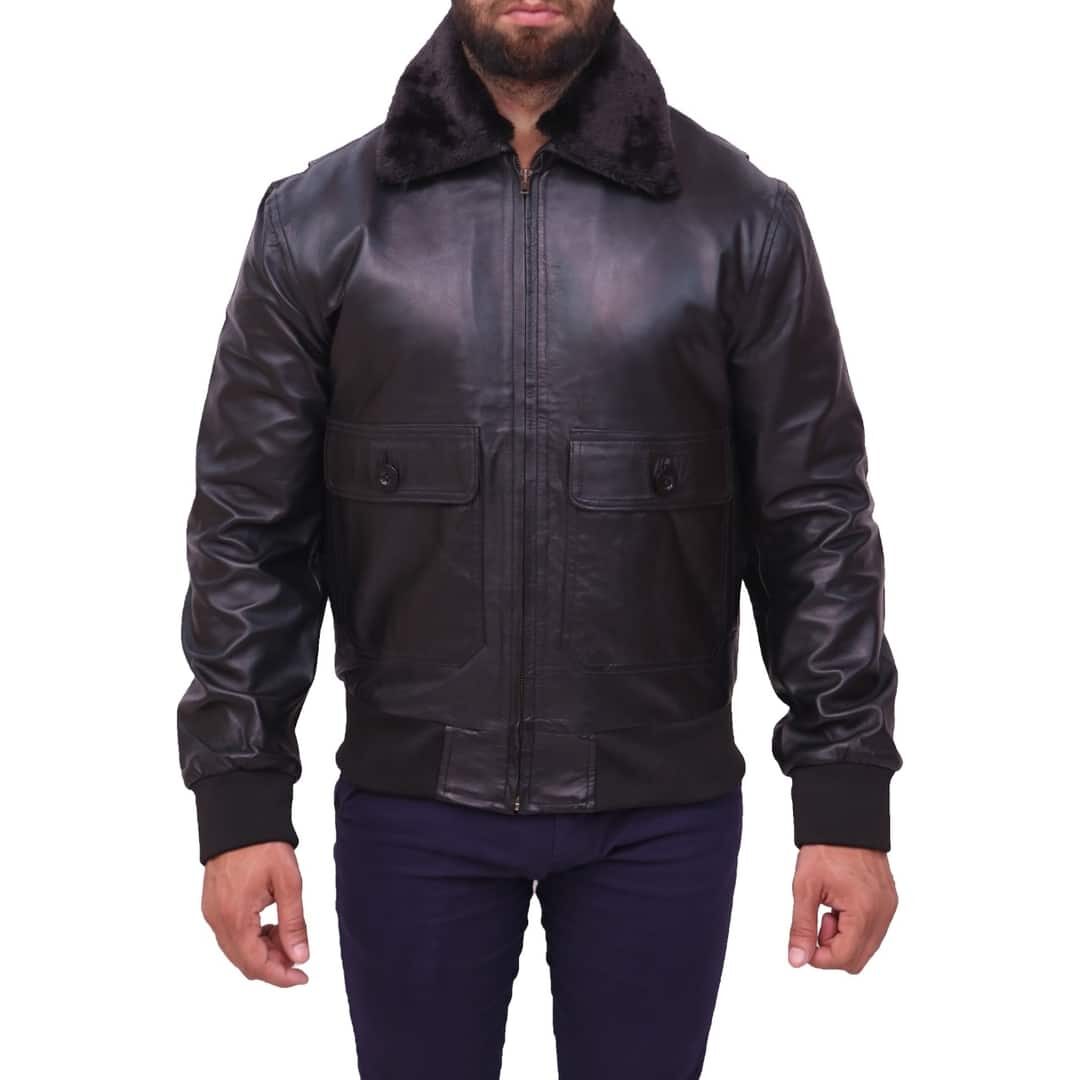 Classy20Two20Tone20Mens20Black20Leather20Bomber20Jacket20With20Fur20Collar20Front.jpeg