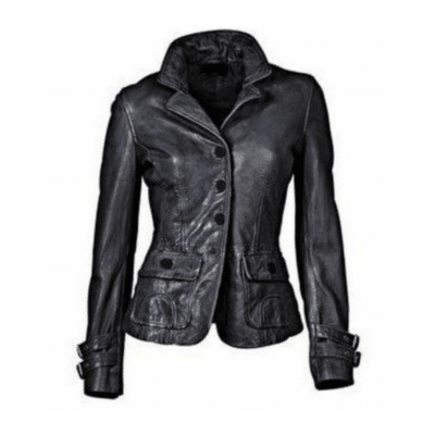 Aspiring20Womens20Black20Leather20Motorcycle20Jacket20With20Lapel20Collar20front