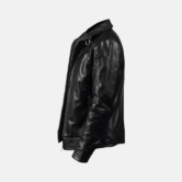 Pre-Eminent Black Moto Leather Jacket For Men left